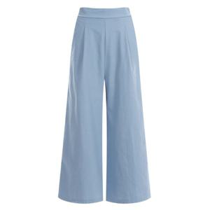 샵앤) 핀턱 여성 간절기 여름 데일리 뒷밴딩 9부 와이드 통 팬츠 포켓 면바지 WNW-WPT-11929-소라