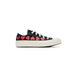 꼼데가르송 스니커즈 블랙 Converse 척 70 멀티 하트 스니커즈 241246M237000