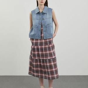 올리비아로렌 H 데님 카라베스트 VVBQC4M3481