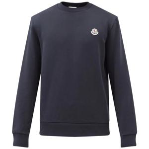 25 SS 몽클레어 로고 패치 코튼 저지 스웨트셔츠 맨투맨 네이비 8G00051 809KR 778