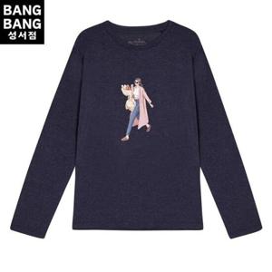 뱅뱅 HC04 봄여성 프린트 라운드 얇은긴팔티셔츠 NTL229