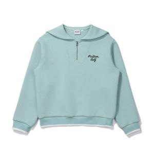 말본골프긴팔티 KQJ M5122PFS13MTL 에어리 세일러 카라 하프집업 맨투맨 LIGHT MINT (WOMAN)