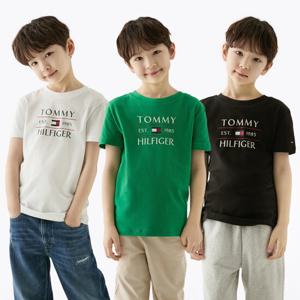 [공식][타미힐피거] [온라인단독] 코튼 저지 로고 반팔 티셔츠 3종 택1 (T42F1KKO280BT4)