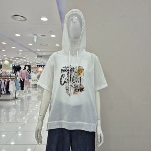 [크레송]반시스루 후드 티셔츠 NDCGRG73