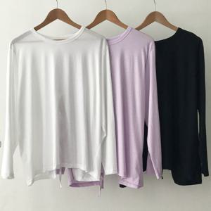 [아이우먼]빅사이즈무지티 U452L505 손이자주가는리본티셔츠 RD