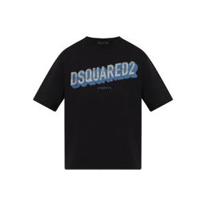 디스퀘어드2 반팔 티셔츠 D20020 S74GD1445 900 BLACK BLUE