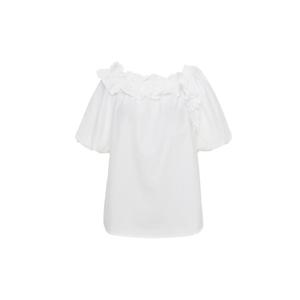 [SATIN] 러플 반팔 블라우스 S252C205