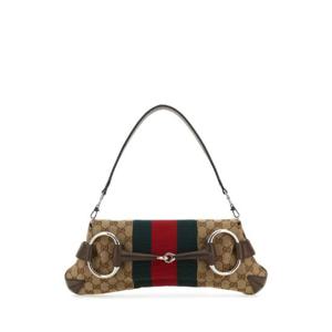GUCCI GG 슈프림 패브릭 &  가죽 미디엄 구찌 홀스빗 체인 숄더백 764255FACM2 8747