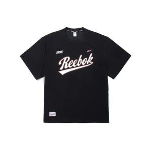 [리복]썸머 레터링 남여공용 저지 티셔츠 - 블랙 RETS5ER65_BK