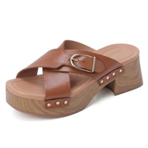 금강제화 클락스 웨지 슬라이드 뮬 샌들 CLASAC4232WF3