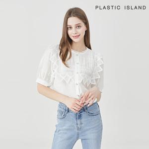 플라스틱아일랜드 라운드넥 블라우스 (PNTWB016)
