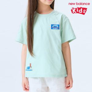 [뉴발란스]뉴발란스 키즈 서핑일러스트 반팔티셔츠 NK9EE2704U-8