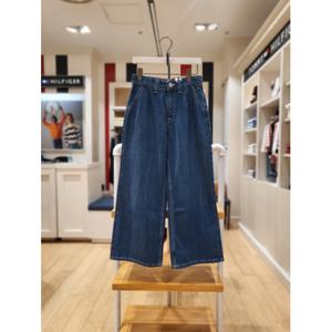 타미힐피거칠드런T42F0PEP060GT1 앞 턱 주름 데님 팬츠