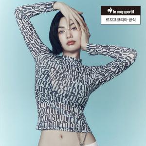 [르꼬끄공식] 시스루 모노그램 긴팔티 (QQ122LRL25)