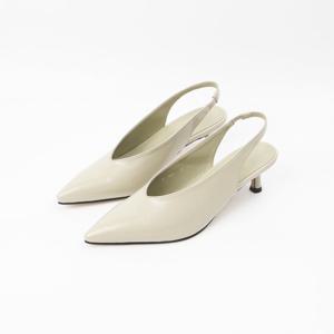 [신난다슈] 여성 구두 슬링백 힐 5cm 여자 스틸레토 펌프스 힐 밴딩 미들힐 NF259003 그린
