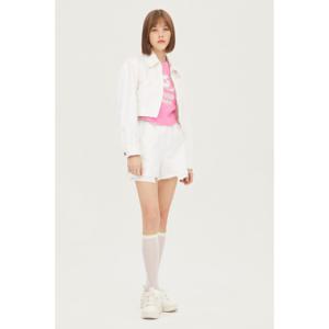 [시슬리]SADK90331 IV  SPRING  SIS 크롭 집업 데님 자켓