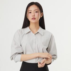 플라스틱아일랜드  (PR1WB231) 공핏 볼륨셔츠 블라우스