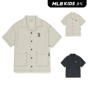 [MLB키즈 공식] 25SS 베이직 아웃도어 스티치 우븐 셔츠 (2color) 7AWSB0253