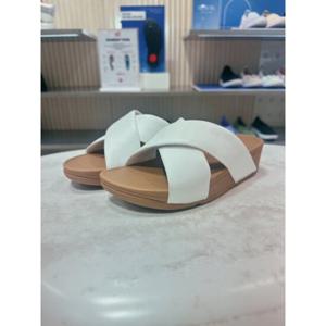 [FITFLOP][루루] FFSO5E204WT 25S S 크로스 레더 화이트 여성 슬라이드