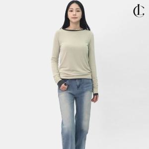 엘케이트 여자 긴팔 티셔츠 라운드 무지 레이어드 티 LCR108