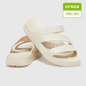 [크록스 본사] 크록스 겟어웨이 스트래피 샌들 스투코 여성용 (209587-160)