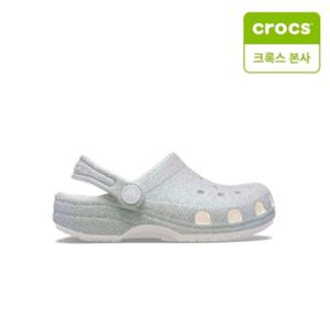 [크록스 본사] 클래식 이리센트 글리터 클로그 키즈 화이트 210986-100
