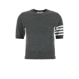 THOM BROWNE Dark grey wool blend sweater FKA471BY1014 035
