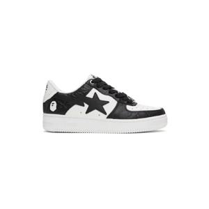 BAPE 스니커즈 화이트   블랙 스타  4 M1 스니커즈 241546F128007