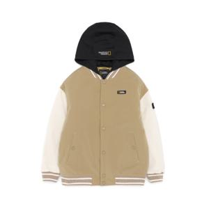 내셔널지오그래픽 키즈 K233UPD910 바시티 패딩점퍼 CAMEL