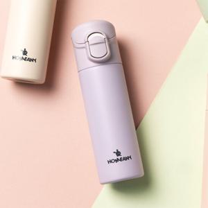 홈애니 슬림 미니 원터치보온병 180ml - 파스텔퍼플