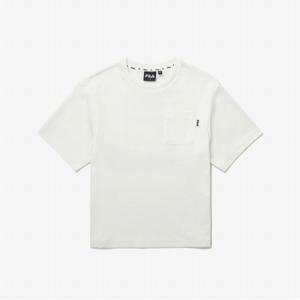 [42%OFF][휠라키즈] 에센셜 로고 티셔츠 (FK2RSG2105X_OWH)