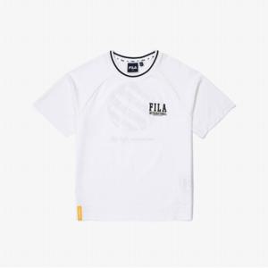 [42%OFF][휠라키즈] 축구공 빅로고 그래픽 티셔츠 (FK2RSG2202M_OWH)
