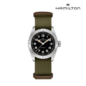 [해밀턴]H70225931 카키 필드 익스페디션 37mm 블랙 다이얼 나토
