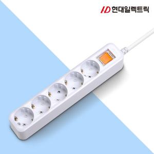 현대 스위치형 접지 5구 10M 멀티탭(16A)