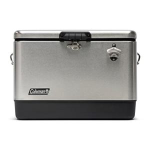 콜맨 (Coleman) 54QT 스테인레스 스틸 벨트 쿨러 (실버) 2159596