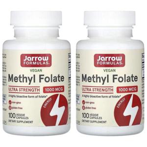 Jarrow 자로우 활성엽산 1000mcg 100캡슐 2팩 Methyl Folate