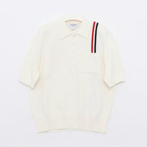 톰브라운 25SS 삼선 포켓 반팔 남성 PK니트 MKP111A Y3017 100