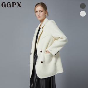 [지지피엑스]캐시미어 더블 카라 하프 코트 (GO9JK003F)