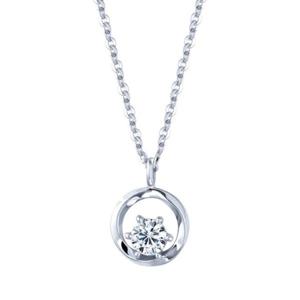 오에스티 시뮬럿 다이아 0.25CT 라운드 웨이브 목걸이 OTS320C02DWW