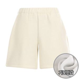 샵앤) 여성 허리벤딩 스웨이드 반바지 PIC-WPT-20084-아이보리