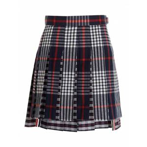 [THOM BROWNE] 여성 미니 체크 스커트 FGC724AF0172960 Blue /8