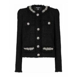 [BALMAIN] 여성 캐주얼 자켓 레더 DF0SK457PC64EAW 블랙 /8
