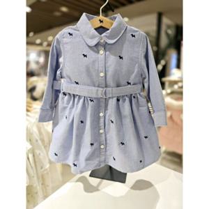 [블루독베이비] 25 SS (블루)블루독옥스포드셔츠원피스(4511940001) 조카 백일 돌 (4511940001) ch 25년SS