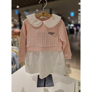 [블루독베이비] 25 SS(핑크)소프트카라 스웨트 셔츠 등원 백일 돌 선물 간절기 봄 신상 (4511433404) ch 25