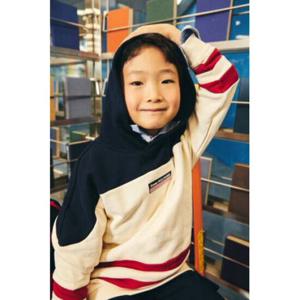 [타미힐피거칠드런2] 모노타입 스트라이프 클럽 후디 (T42F0KKO410BT1) 8세 16세