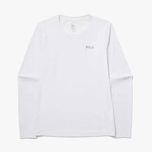 휠라긴팔티 KQC FS2RLG1251F-WHI  라운드형 밑단 긴팔티
