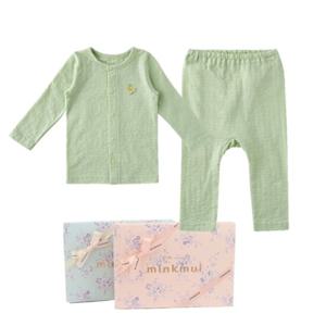 [밍크뮤]SC 선물(그린색)마카롱NEW쭈글이내의(3517005401)신생아 실내복 백일선물 어린이집 A