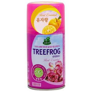 트리프로그 자동분사 방향제 280ml 유자향 청개구리 차량탈취제