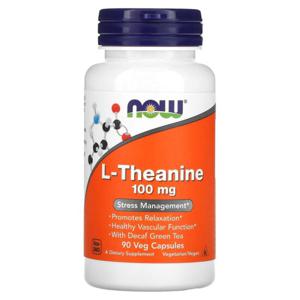 나우 푸드, L-테아닌, 100mg, 90 베지 캡슐