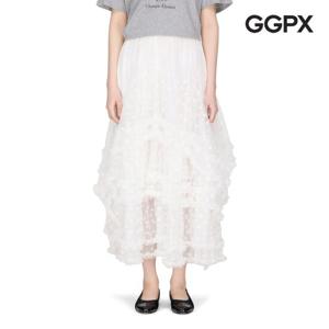 [GGPX] 프릴 레이스 밴딩 롱 스커트 (GP3SK039F)
